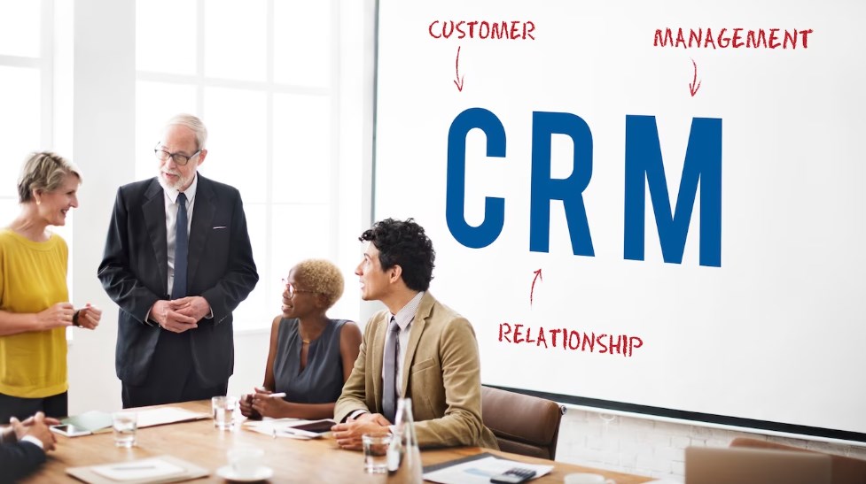 a group of business people thinking about a strategy in the office